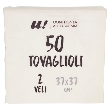 50 Tovaglioli 2 Veli Bianchi U! Confronta e Risparmia